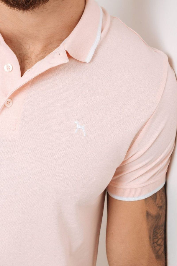 Polo Basica Fondo Entero Rosado Claro (Custom Fit) - Victor