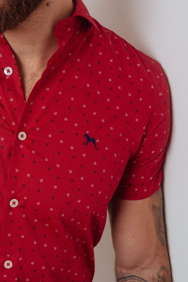 Camisa Manga Corta Estampada (Slim Fit) - Victor