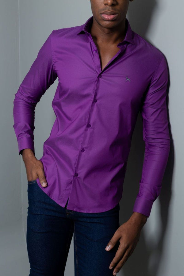 Camisa Manga Larga Fondo Entero (Slim Fit) - Victor