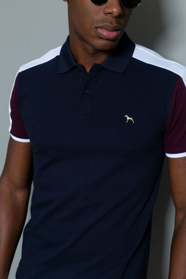 Polo Fashion Azul Turqui /Blanco (custom Fit) - Victor