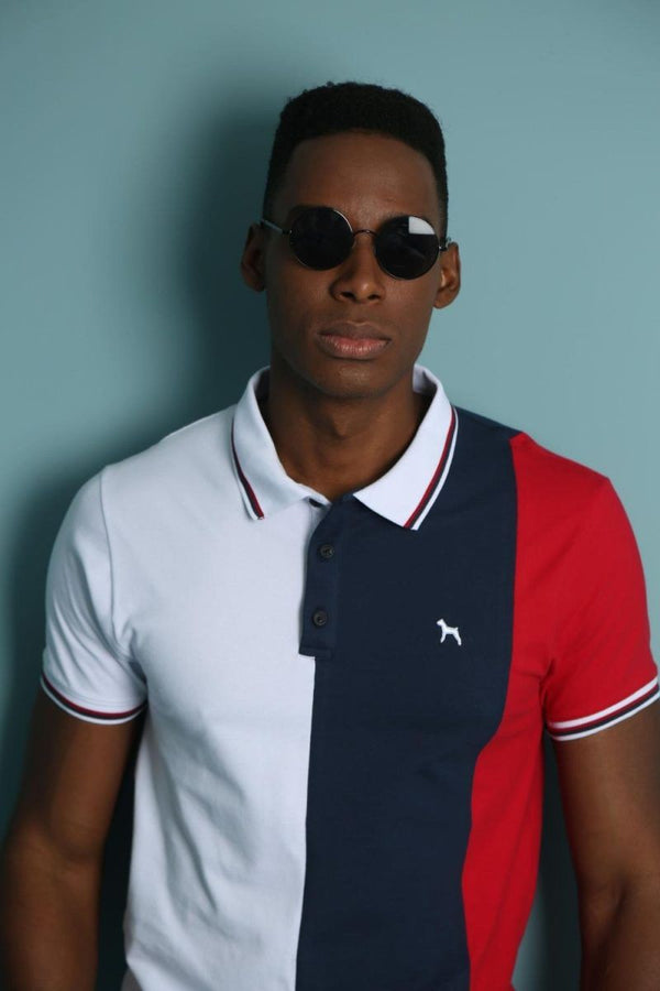 Polo fashion Azul /Rojo (Custom Fit)