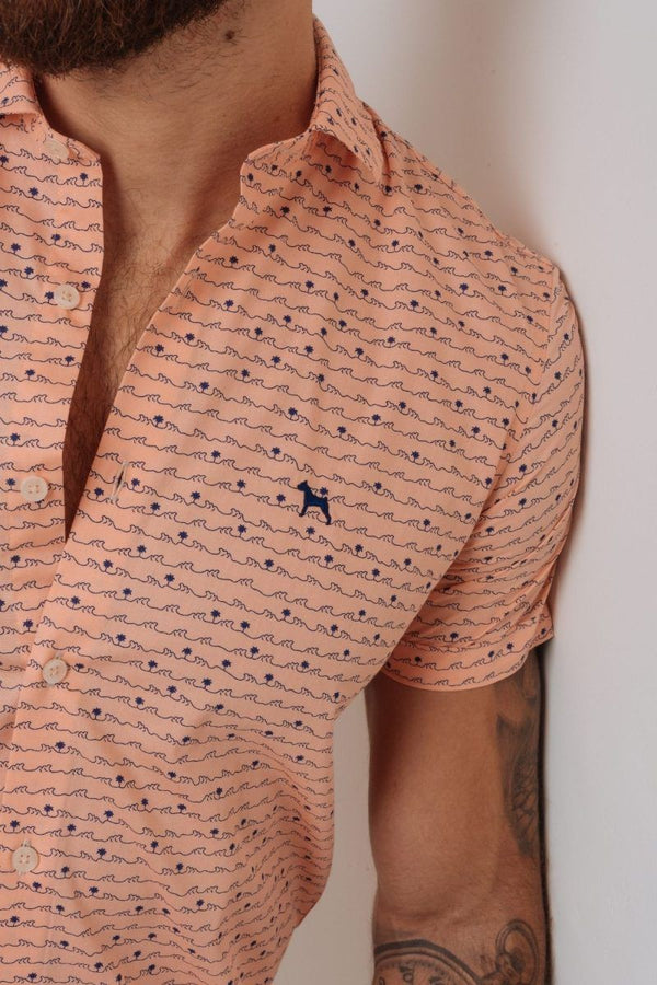 Camisa Manga Corta Estampada (Slim Fit) - Victor