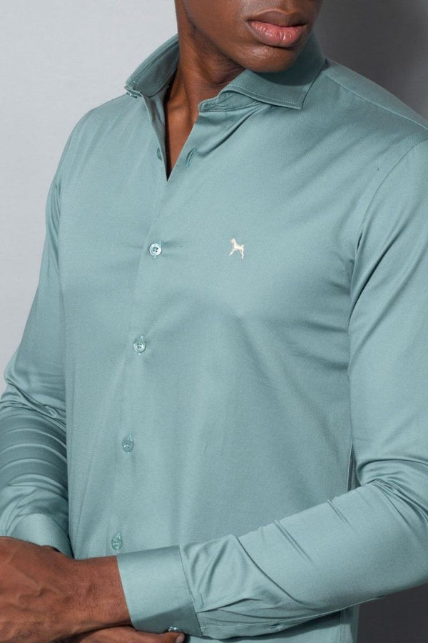 Camisa Manga Larga Verde (Slim Fit) - Victor