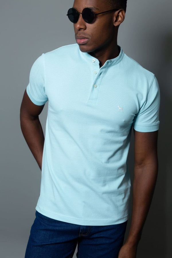 Polo basica Cuello Neru Azul Claro (Custom Fit) - Victor