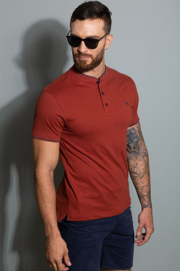 Polo Fashion Cuello Neru Terracota (Custom Fit) - Victor