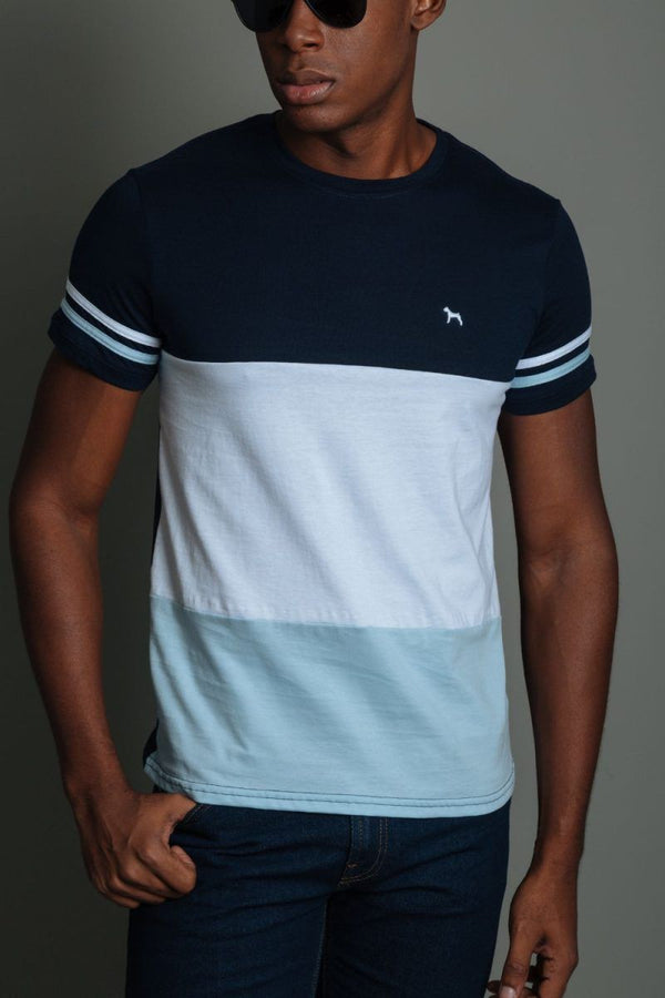 Camiseta Fashion Azul Turqui/Baby Blue (Custom fit)