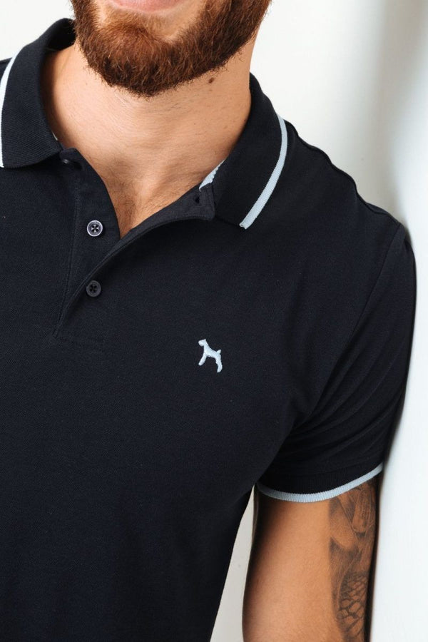 Polo Basica Fondo Entero Azul Turqui (Custom Fit) - Victor