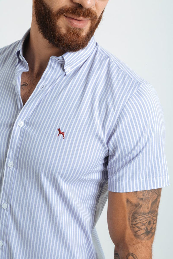 Camisa Manga Corta Rayas (Slim Fit) - Victor