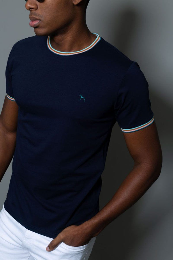 Camiseta Fashion Azul Turqui (Custom Fit) - Victor