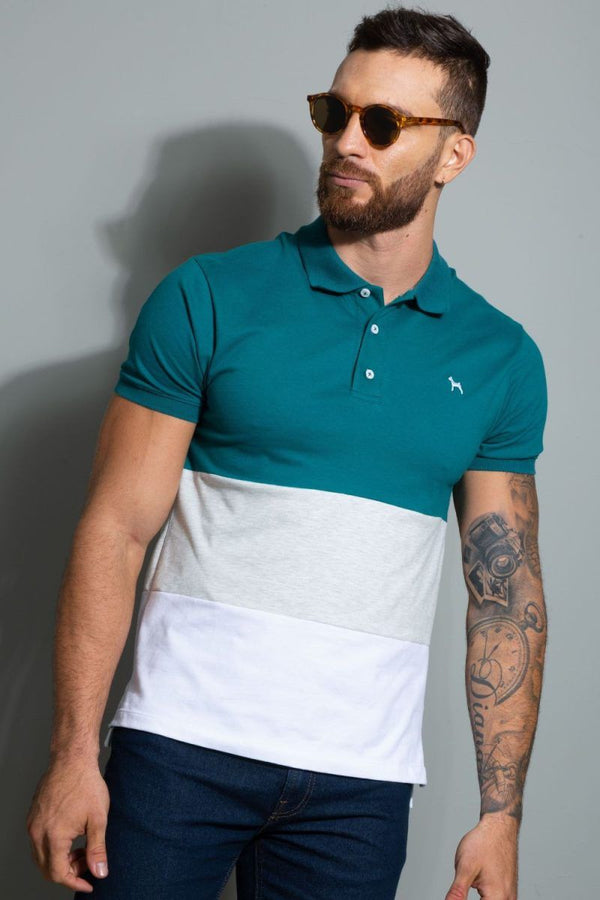 Polo Fashion Bloques Verde (Custom Fit) - Victor