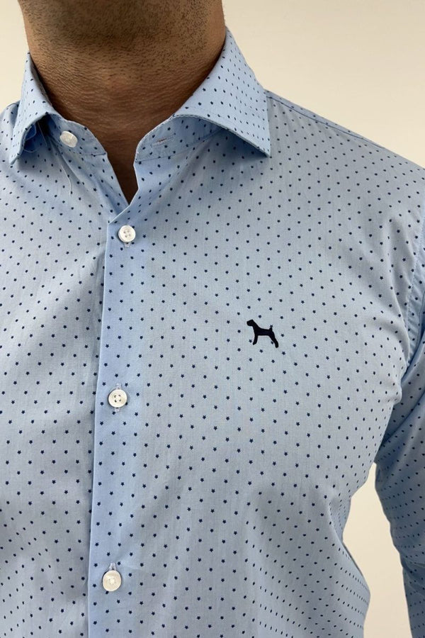 Camisa Manga Larga Azul Claro (Slim Fit) - Victor