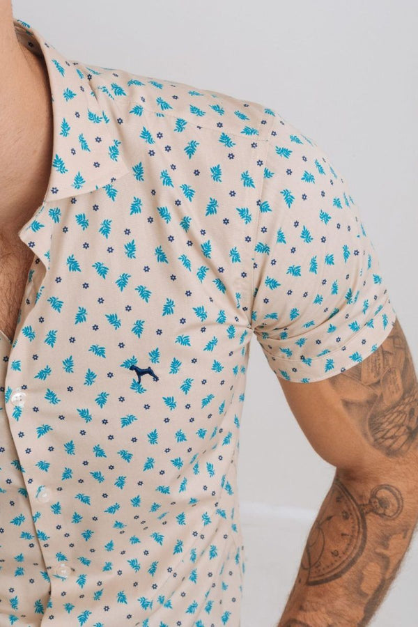 Camisa Manga Corta Estampada (Slim fit) - Victor
