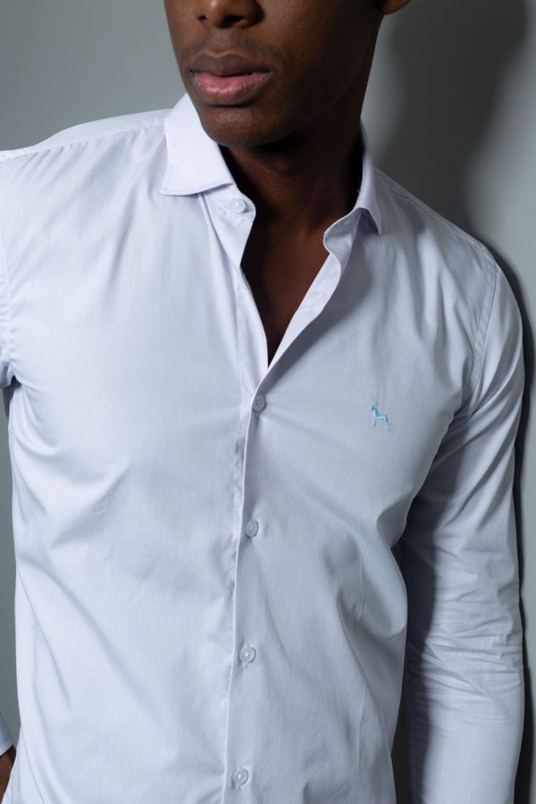 Camisa Manga Larga Blanca (Slim Fit) - Victor