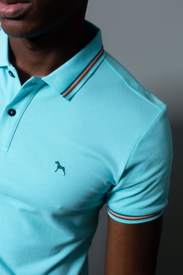 Polo Fashion Azul Claro (Custom Fit) - Victor