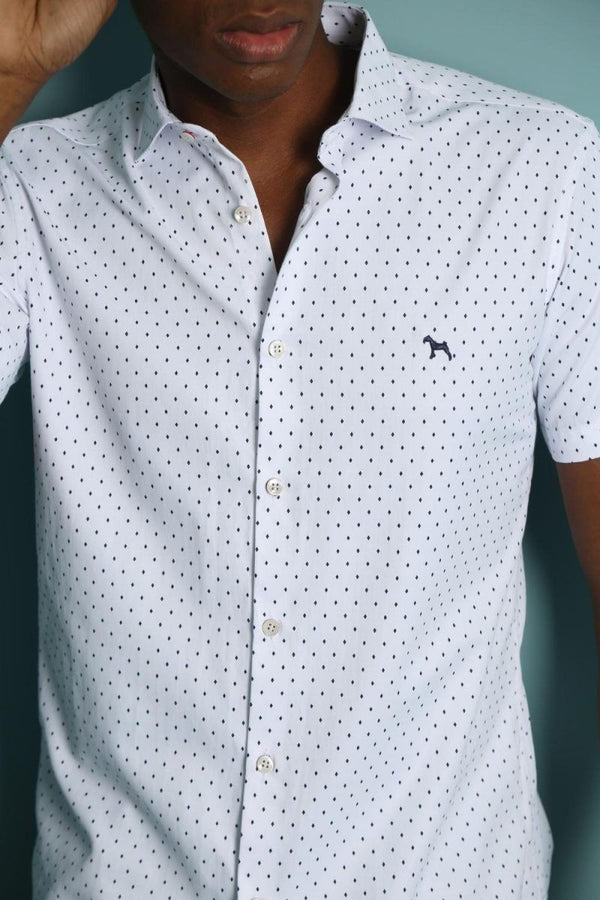 Camisa Manga Corta Estampada (Slim Fit)