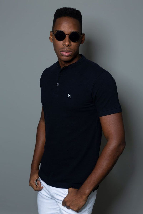 Polo Basica Cuello Neru Azul Turqui (Custom fit) - Victor