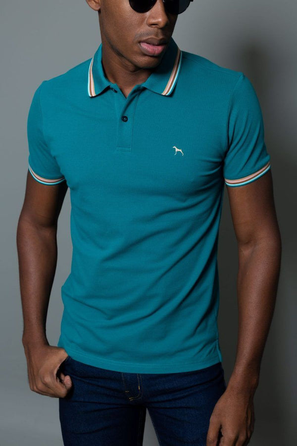 Polo Fashion Verde Agua Marina (Custom Fit) - Victor