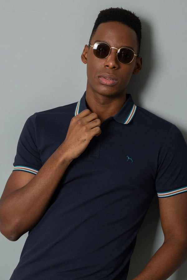 Polo Fashion Azul Turqui (Custom Fit) - Victor