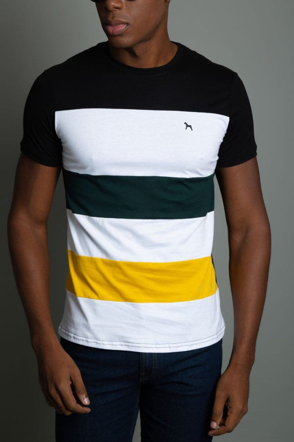 Camiseta Fashion Mostaza/Negro (Custom Fit)