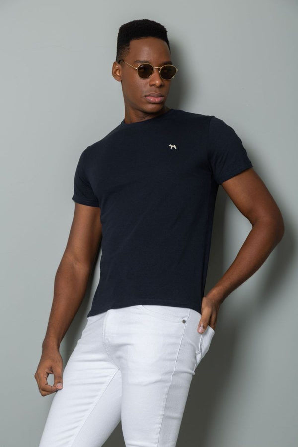 Camiseta Basica Azul Turqui (Custom Fit) - Victor