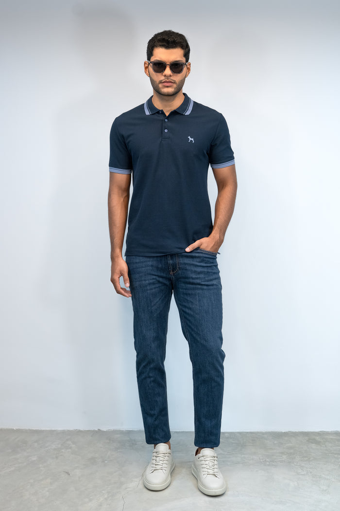 Polo Básica Navy/Azul - Victor