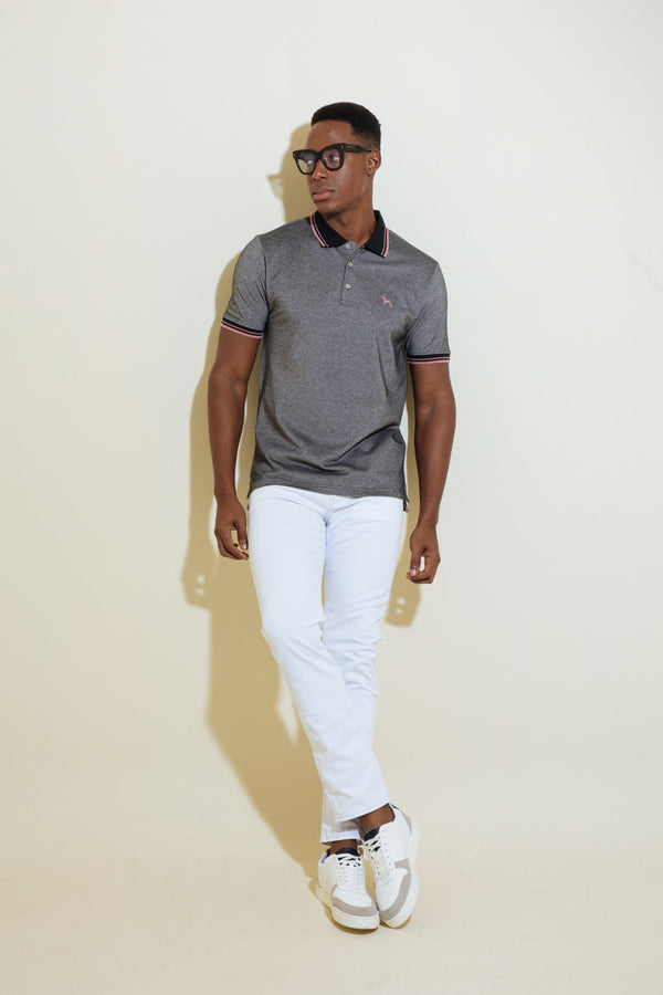 Polo Básica Denim Melange (Custom Fit)