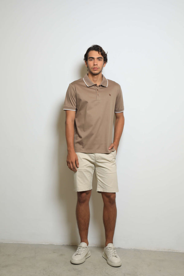 Polo Fashion Mercerizada Café/Taupe