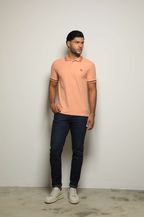 Polo Básica Naranja Pastel