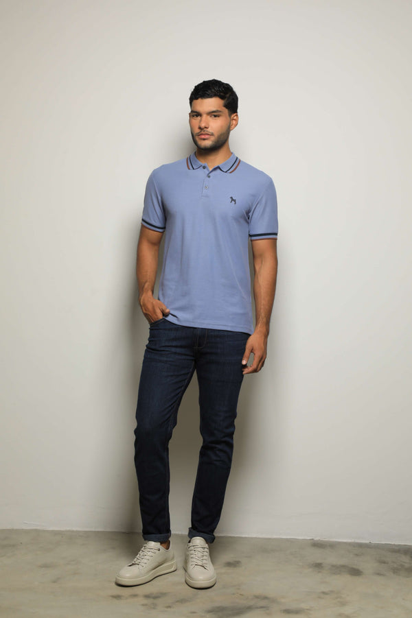Polo Básica Azul Lavanda