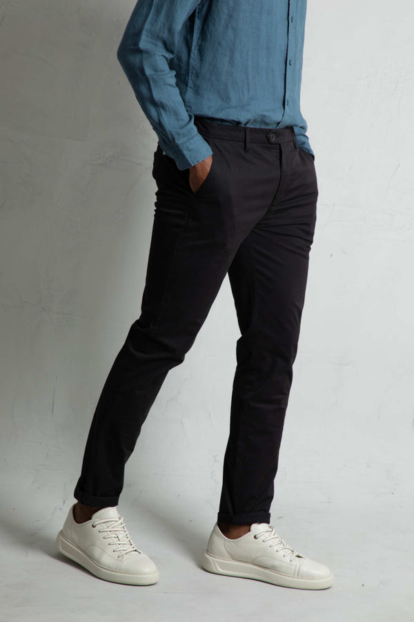 Pantalón Chino Satín Negro