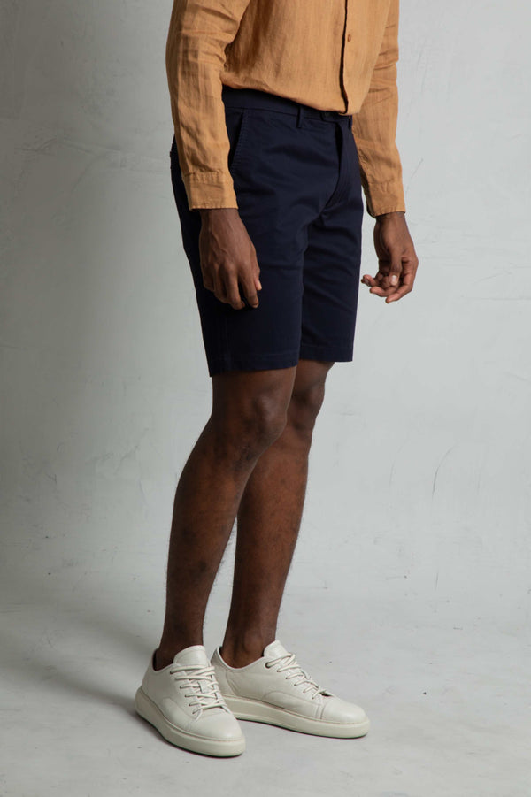 Bermuda Chino Satín Navy