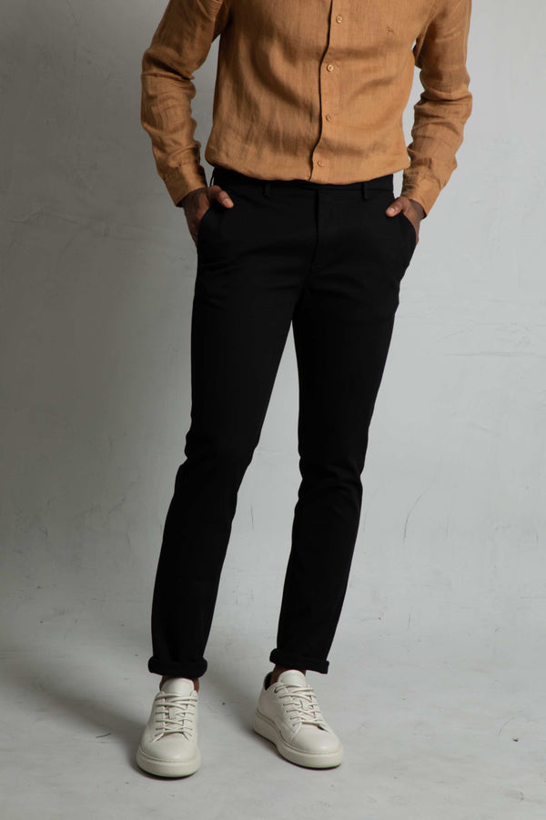 Pantalón Chino Pique Negro