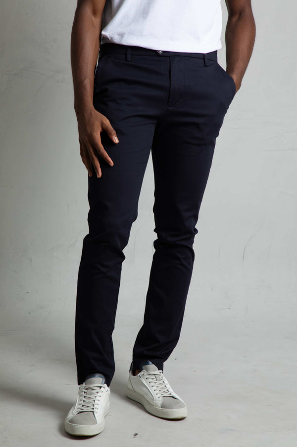 Pantalón Chino Pique Azul Turquí