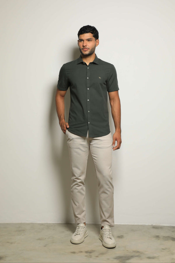 Camisa Manga Corta Verde