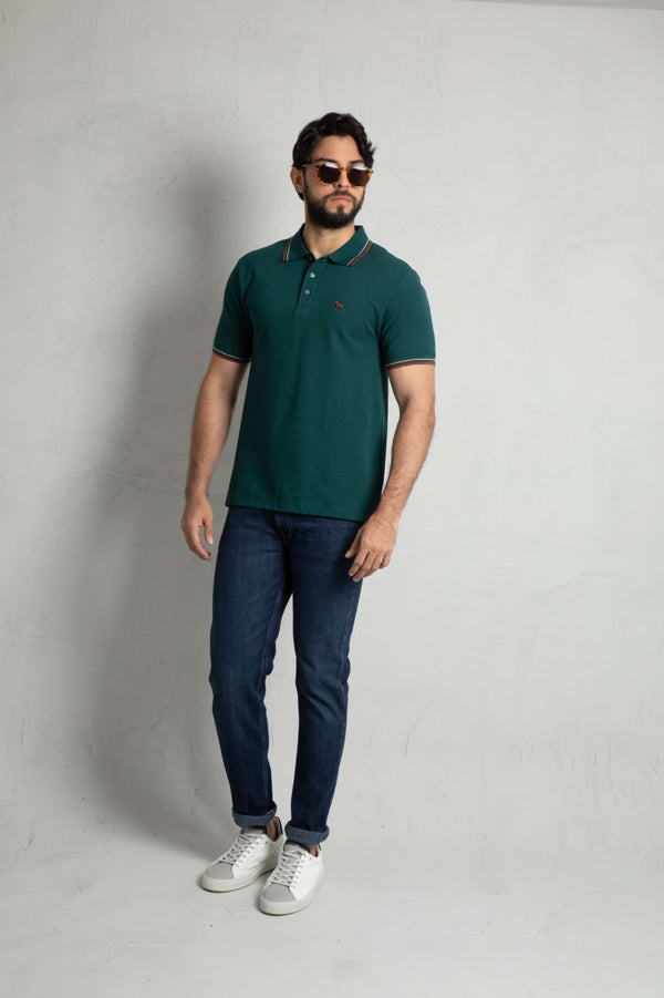 Polo Básica Verde Cali (Custom Fit)