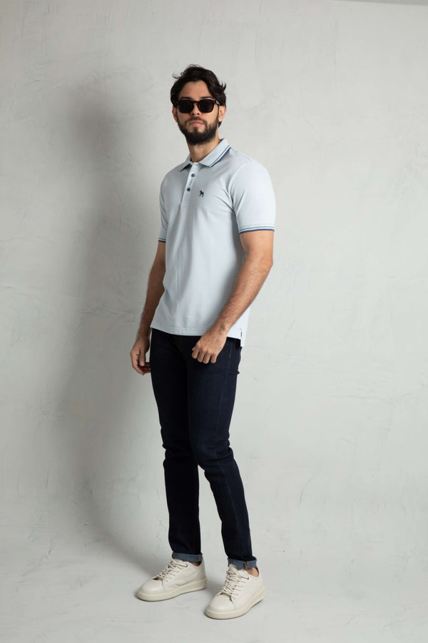Polo Básica Baby Blue (Custom Fit)
