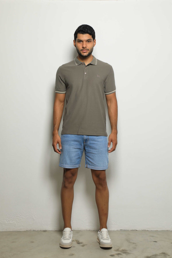 Polo Básica Gris Verdoso