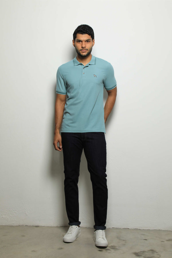 Polo Básica Azul Celeste