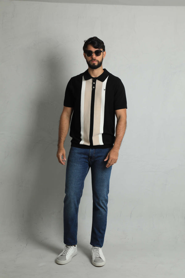 Suéter Fashion Negro/Rayas