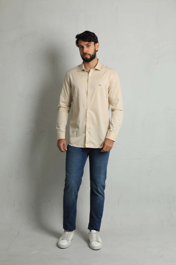 Camisa Manga Larga Khaki