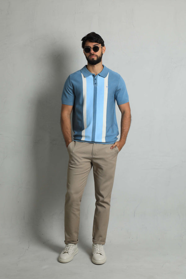 Suéter Fashion Azul/Rayas