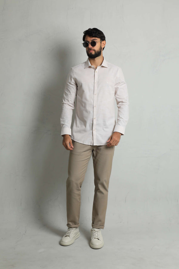 Camisa Manga Larga Khaki