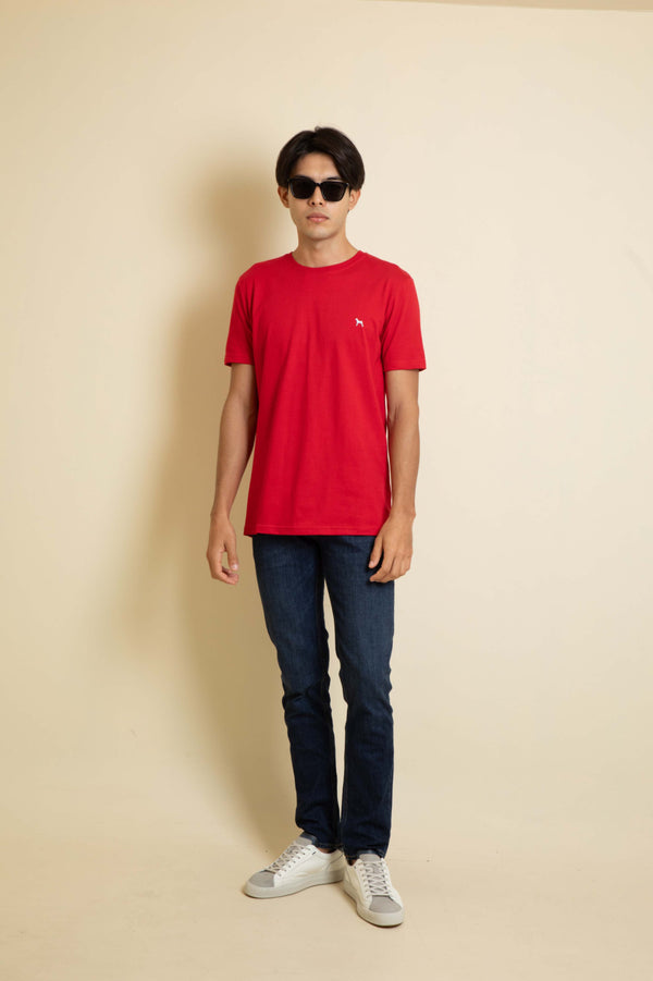 Camiseta Básica Rojo (Custom Fit)