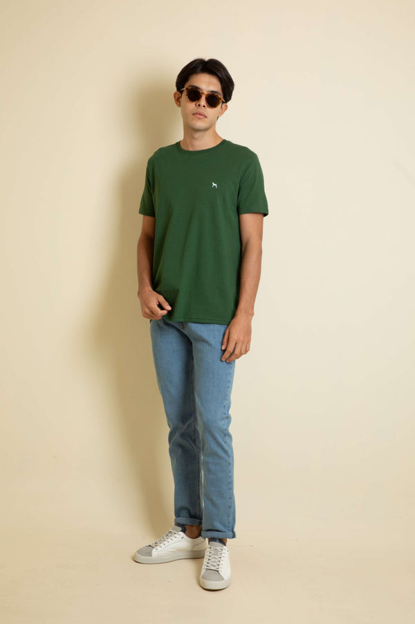 Camiseta Básica Verde Cali (Custom Fit)