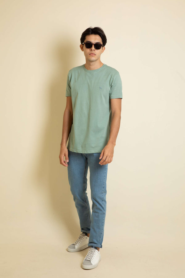 Camiseta Básica Verde Pastel (Custom Fit)