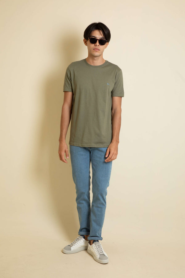 Camiseta Básica Verde Oscuro (Custom Fit)
