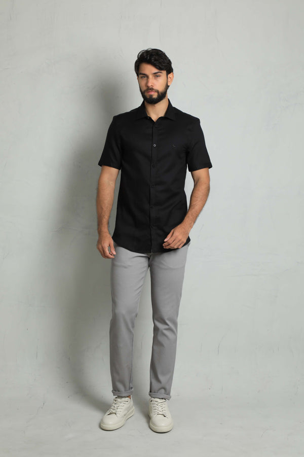 Camisa Manga Corta Negro