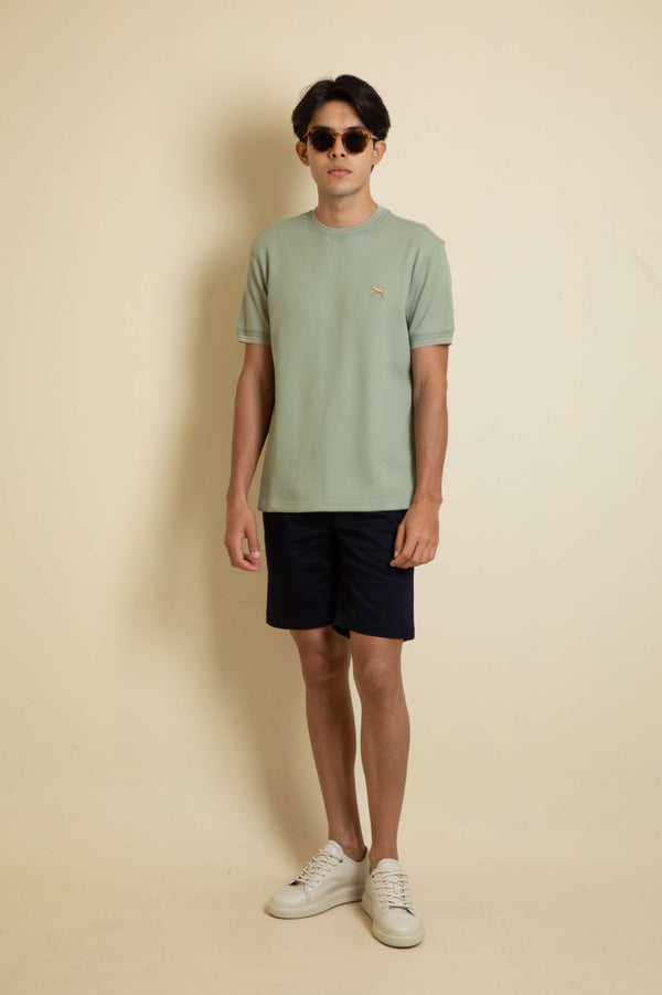 Camiseta Wafle Fashion Verde Pastel