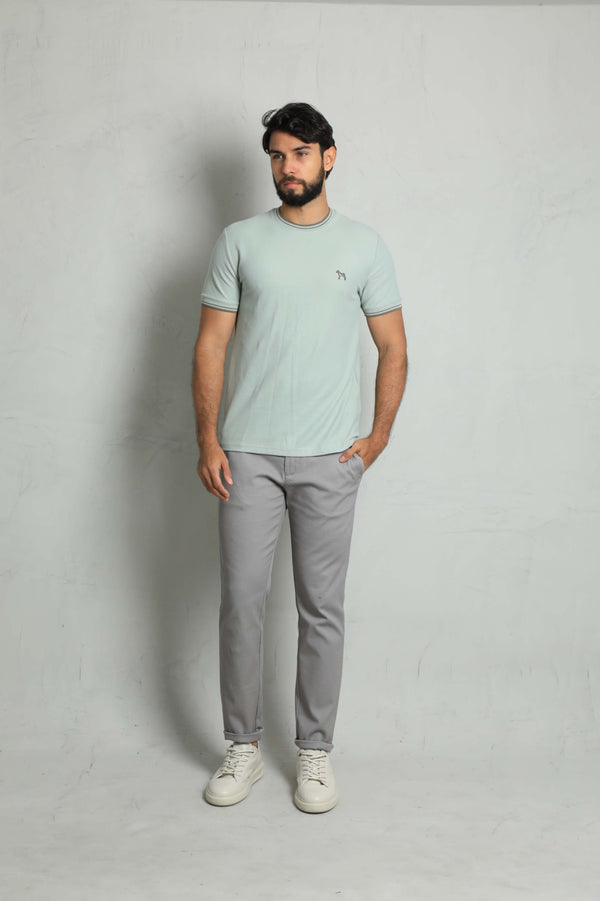 Camiseta Piqué Verde Pastel (Custom Fit)