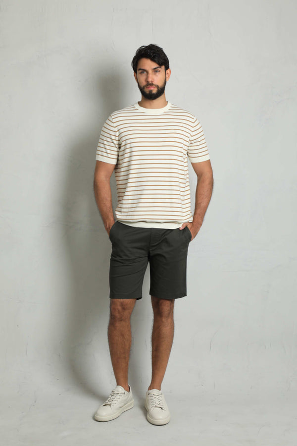 Suéter Fashion Ivory Rayas Café